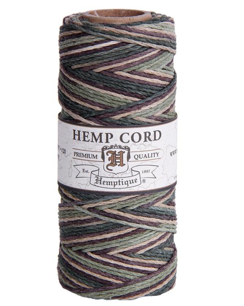 Hemptique 1mm #20 Variegated Hemp Cord Spools Eco Friendly Sustainable Naturally Grown Jewelry Bracelet Making Paper Crafting Scrapbooking Bookbinding Mixed Media Crocheting Macrame Seasonal Holiday Gift Wrapping Outdoor Gardening